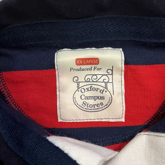 VTG University Of Oxford School Issued Crest Long Sleeve Rugby Polo Shirt 2XL - Picture 3 of 9